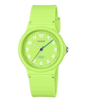 Casio Pop Analog Lime Green Biobaserat hartsband Lime Green Urtavla Quartz LQ-24B-3B Damklocka