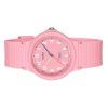 Casio Pop Analog Rosa Biobaserat Resin Armband Rosa Urtavla Quartz LQ-24B-4B Damklocka