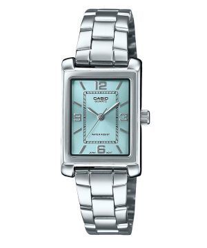 Casio Standard Analog Rostfritt Stål Aqua Blue Dial Quartz LTP-1234DD-2A Damklocka