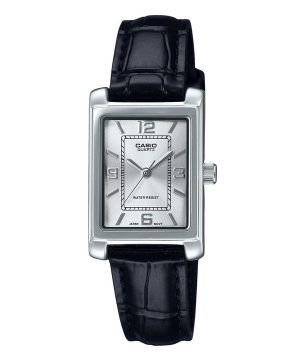 Casio Standard Analog Läderrem Silver Urtavla Quartz LTP-1234LL-7A Damklocka