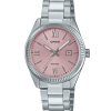 Casio Standard Analog Rostfritt stål Rosa Urtavla Quartz LTP-1302DD-4A1V Damklocka