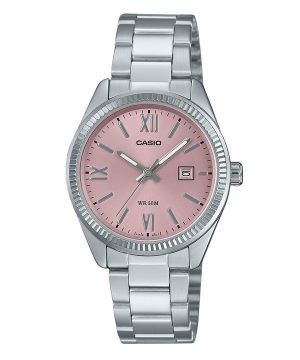 Casio Standard Analog Rostfritt stål Rosa Urtavla Quartz LTP-1302DD-4A1V Damklocka