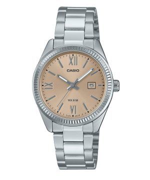 Casio Standard Analog Rostfritt Stål Peach Urtavla Quartz LTP-1302DD-4A2V Damklocka