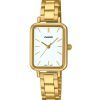 Casio Standard Analog Gold Tone Rostfritt stål Vit Urtavla Quartz LTP-V009G-7E Damklocka