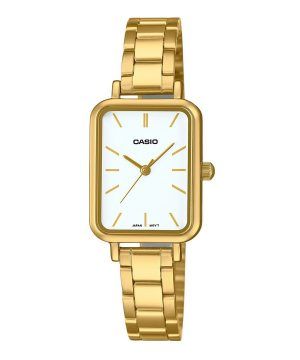 Casio Standard Analog Gold Tone Rostfritt stål Vit Urtavla Quartz LTP-V009G-7E Damklocka