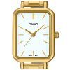 Casio Standard Analog Gold Tone Rostfritt stål Vit Urtavla Quartz LTP-V009G-7E Damklocka