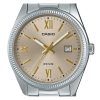 Casio standard analog jonpläterad rostfritt stål Beige urtavla Quartz MTP-1302DD-9AV herrklocka