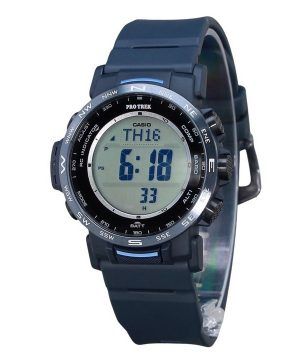 Casio ProTrek Climber Line Digital Blue Bio Based Resin Tough Solar PRW-35Y-2 100M herrklocka