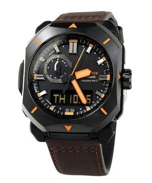 Casio ProTrek Analog Digital Brun Läderrem Grå Urtavla Tough Solar PRW-6900YL-5 100M Herrklocka