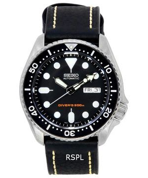 Seiko Automatic Diver's Ratio Black Leather SKX007K1-LS2 200M Herrklocka