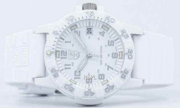 Luminox läderbaksida havet Turtle 0300-serien Quartz XS.0307.WO mäns Watch