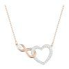 Swarovski Hyperbola Infinity And Heart Mixed Metal Finish Halsband 5518865 För kvinnor