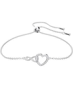 Swarovski Hyperbola Infinity And Heart Rhodium Armband 5524421 För kvinnor