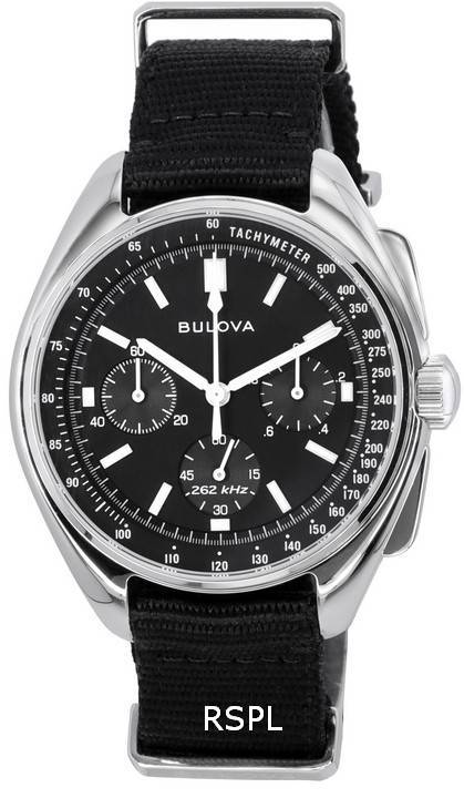 Bulova Lunar Pilot Special Edition Chronograph Black Dial Quartz 96A225 Herrklocka