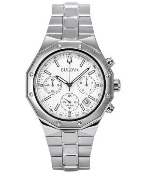 Bulova Classic Precisionist Chronograph Rostfritt stål Silver Urtavla Quartz 96B408 100M herrklocka