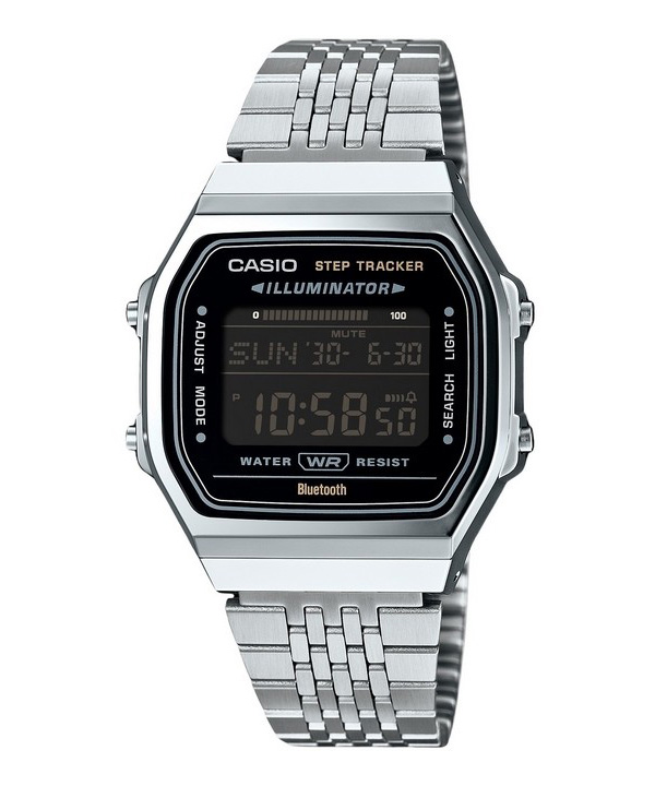 Casio Vintage Digital Smartphone Link i rostfritt stål kvarts ABL-100WE-1B unisexklocka