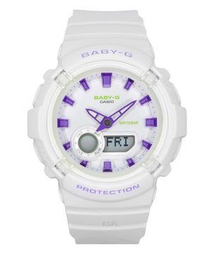 Casio Baby-G Analog Digital Resin Armband Vit Urtavla Quartz BGA-280DN-7A 100M Damklocka