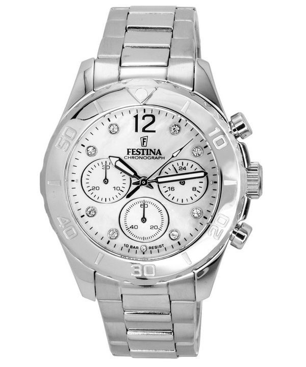 Festina Boyfriend Chronograph Silver Urtavla Quartz F20603-1 F206031 100M Damklocka