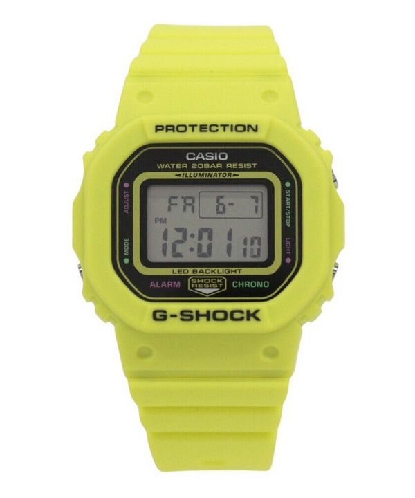 Casio G-Shock Energy Pack Series Digital Yellow Bio Based Resin Armband Quartz GMD-S5600EP-9 200M Damklocka