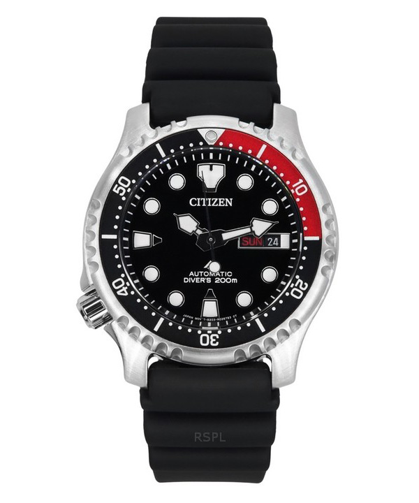 Citizen Promaster marin gummirem Black Dial Automatic Diver's NY0085-19E 200M herrklocka