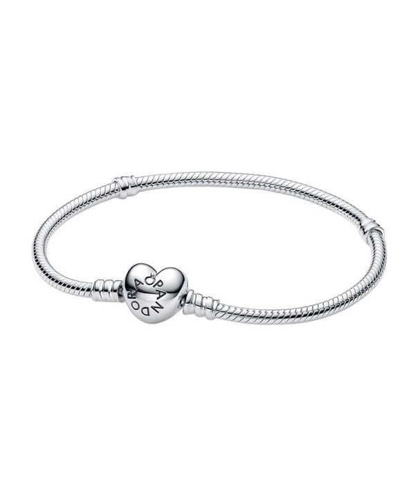 Pandora Moments Silverarmband med hjärtformad lås 590719-18 För kvinnor