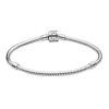 Pandora Moments Barrel Spänne Snake Chain Armband 598816C00-20 för kvinnor