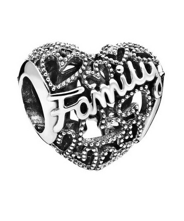 Pandora Family Heart Sterling Silver Berlock 798571C00 För kvinnor