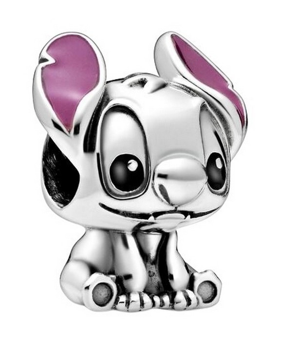 Pandora Disney Lilo And Stitch Silverberlock med svart och lila emalj 798844C01 för kvinnor