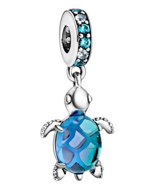 Pandora Murano glas havssköldpadda dinglar berlock 798939C01 för kvinnor