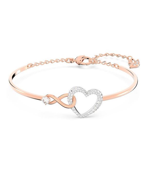 Swarovski Hyperbola Infinity And Heart Mixed Metal Finish och Zirconia Armring 5518869 För kvinnor