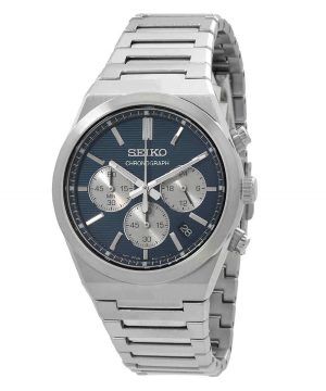 Seiko Sport Chronograph Rostfritt stål Blå Urtavla Quartz SSB453P1 100M herrklocka