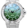 Oris Aquis Analog Limited Edition Green Dial Automatic Diver's 01 743 7734 4197-set 300M herrklocka med gummiband