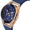 Bulova Marc Anthony CURV Chronograph gummiband Blue Dial Quartz 97A185 Herrklocka