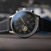 AVI-8 Hawker Hurricane Classic Chronograph Kolfiber Svart Urtavla Quartz AV-4011-0W Herrklocka med extra rem