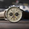 AVI-8 Hawker Hurricane Classic Chronograph Khaki Dial Quartz AV-4011-1B Herrklocka med extra rem