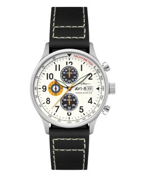 AVI-8 Hawker Hurricane Classic Chronograph Imperial War Museums Edition White Dial Quartz AV-4011-1E Herrklocka