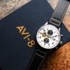 AVI-8 Hawker Hurricane Classic Chronograph Imperial War Museums Edition White Dial Quartz AV-4011-1E Herrklocka