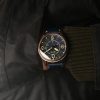 AVI-8 Spitfire Smith Distressed Blue Läderrem Blue Dial Automatisk AV-4090-05 Herrklocka