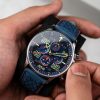 AVI-8 Hawker Typhoon Coningham Chronograph Rumbold Läderrem Blue Dial Quartz AV-4093-0C Herrklocka