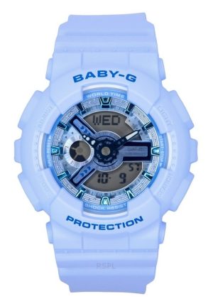 Casio Baby-G Analog Digital Blå Resin Armband Blå Urtavla Quartz BA-110YK-2A 100M Damklocka