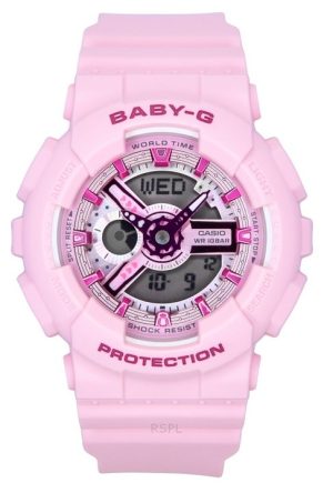 Casio Baby-G Analog Digital Rosa Resin Armband Rosa Urtavla Quartz BA-110YK-4A 100M Damklocka