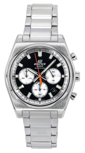 Casio Edifice Analog Chronograph Rostfritt stål Svart Urtavla Quartz EFB-730D-1AV 100M herrklocka