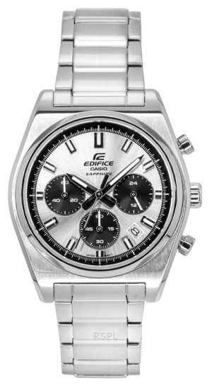 Casio Edifice Analog Chronograph Rostfritt stål Silver Urtavla Quartz EFB-730D-7AV 100M herrklocka