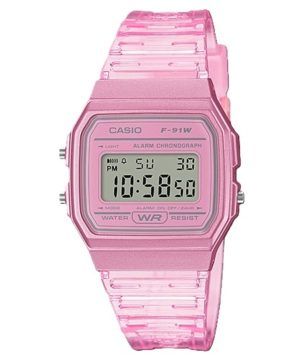 Casio Youth Pink Resin Digital F-91WS-4 F91WS-4 Unisex klocka