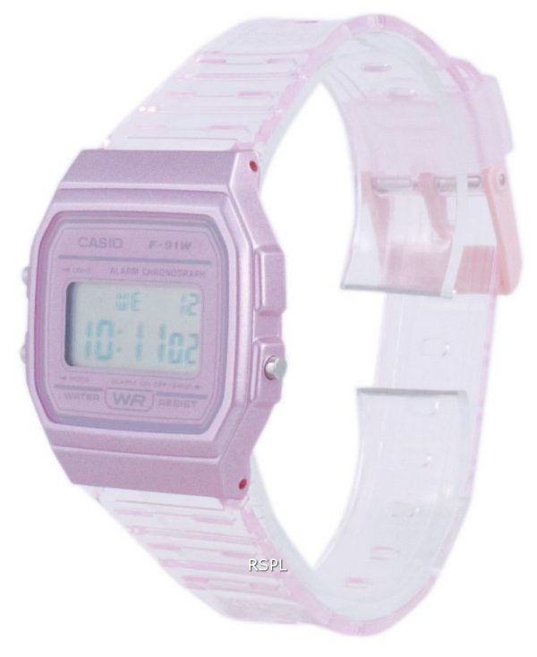 Casio Youth Pink Resin Digital F-91WS-4 F91WS-4 Unisex klocka