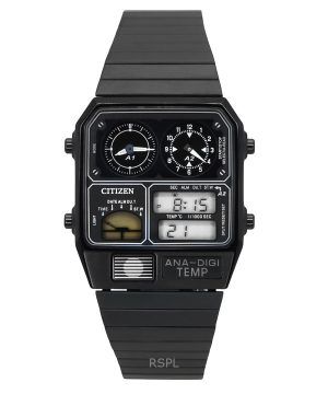 Citizen Analog Digital Dual Time Rostfritt stål Svart Urtavla Quartz JG2105-93E Herrklocka