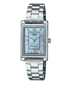 Casio Standard Analog Rostfritt Stål Pärlemorurtavla Quartz LTP-1234DS-2A Damklocka