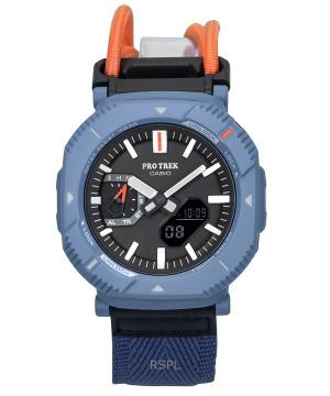 Casio Pro Trek Hiker Line Analog Digital mobillänk tygrem Grå Urtavla Tough Solar PRJ-B001B-2 100M herrklocka