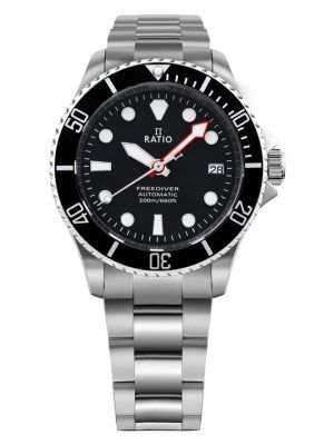 Ratio FreeDiver Sapphire Rostfritt Stål Svart Urtavla Automatisk RTF041 200M Herrklocka