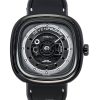 Sevenfriday T-Series NFC-aktiverad läderrem Svart Skeletturtavla Automatisk T1/04 SF-T1-04 herrklocka